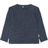 Mikk-Line Merino Wool LS Top Uld Melange Blue Nights